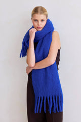 The Reykjavik Scarf with RWS Wool - Electric Blue - AW25