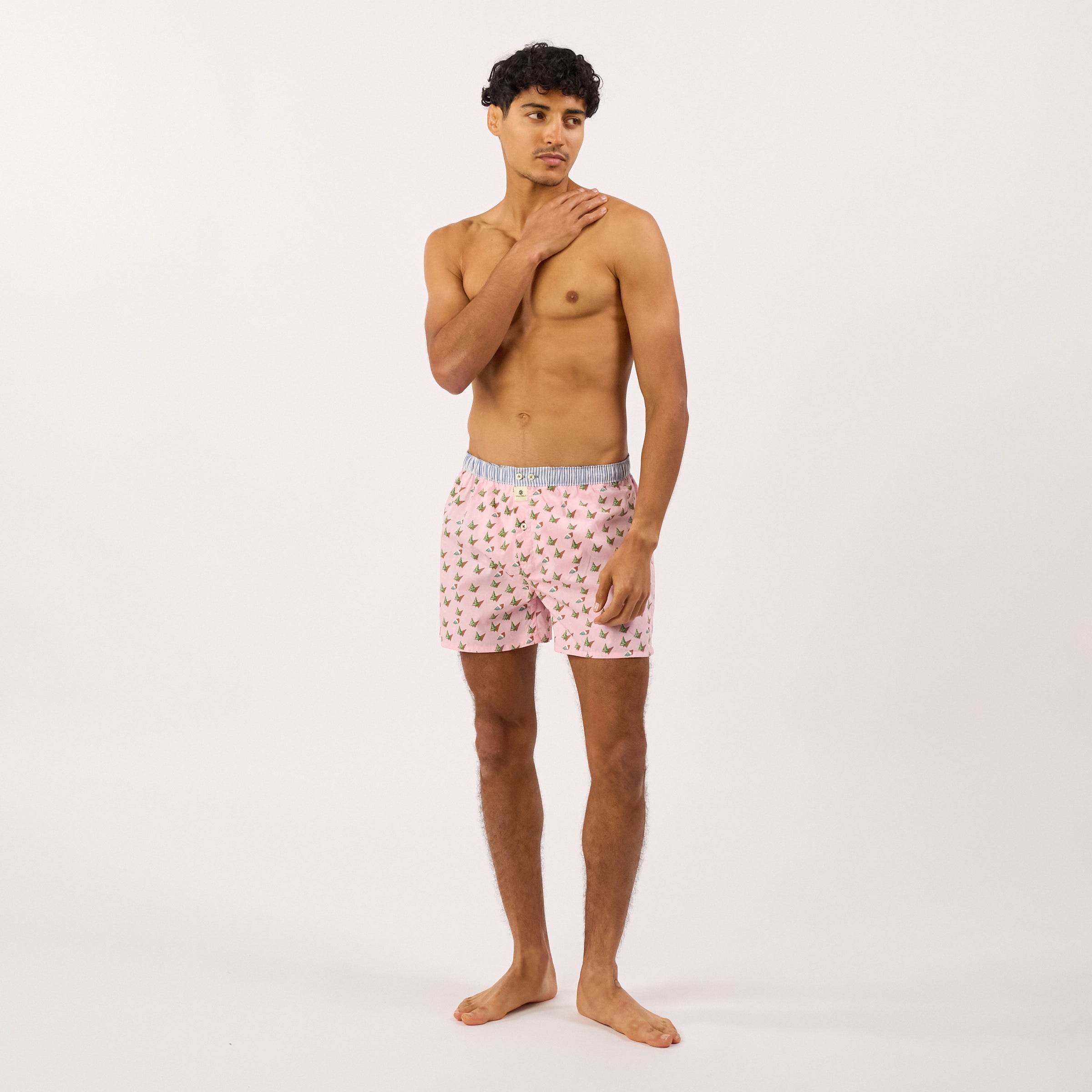 Boxer shorts - Pink forest