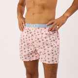 100% organic cotton boxer shorts - Pink forest