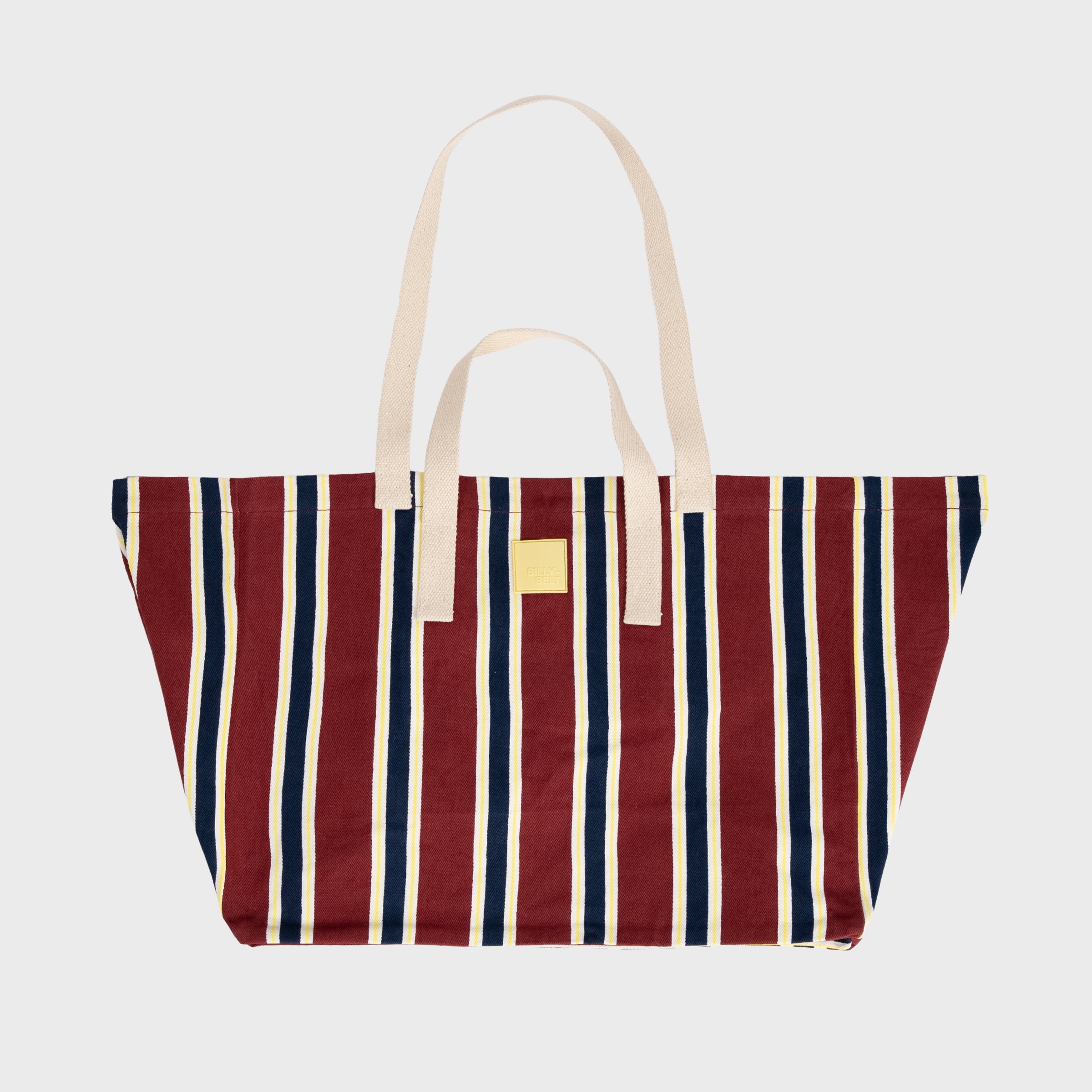 Shopping bag - Striped, burgundy and navy
