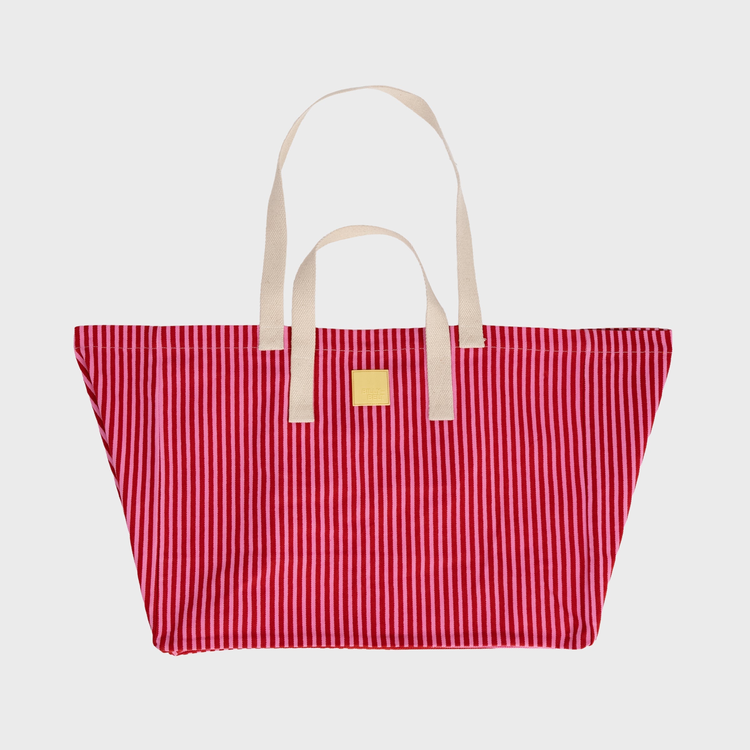 Shopping bag - Striped, red and pink
