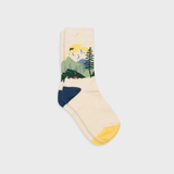 Patterned combed cotton socks - Yellowstone