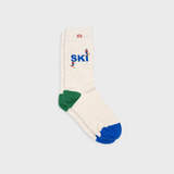 Patterned combed cotton socks - Ski