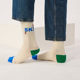 Patterned combed cotton socks - Ski