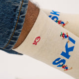 Patterned combed cotton socks - Ski