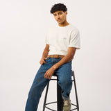 Woven suede belt - Camel