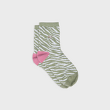 Socks Zebra green/white