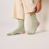 Socks Zebra green/white