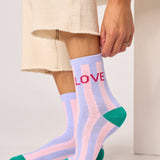 Socks Love purple/pink/green