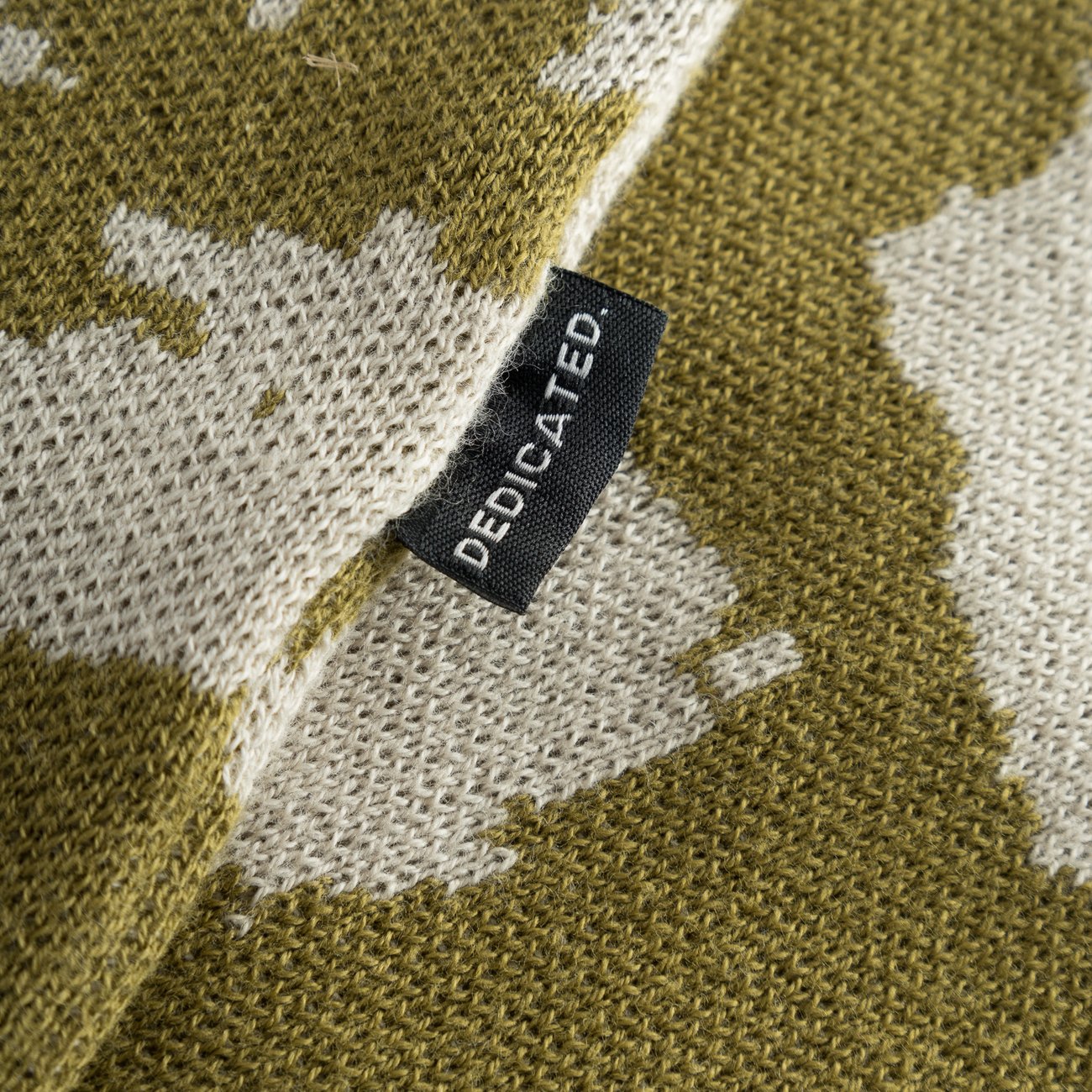 Scarf Knitted Rosse Leopard Moss Green