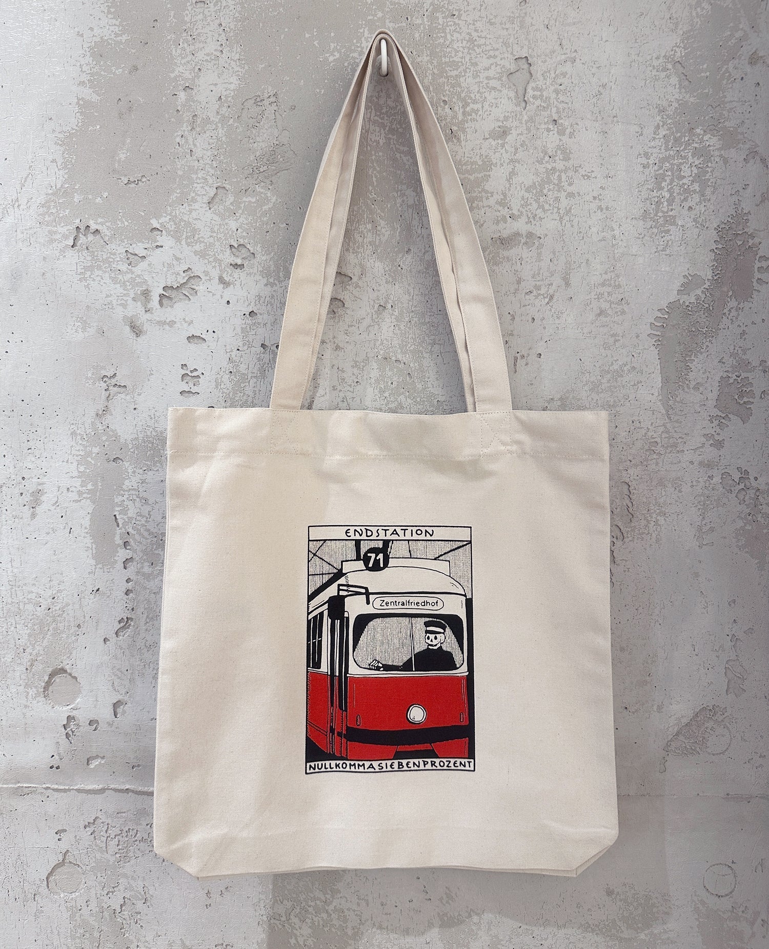 Tote Bag von NKSP – Straßenbahn-Motiv „Endstation“ (Linie 71)