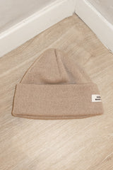 CROPPED MERINO WOOL BEANIE