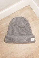 RIBBED MERINO WOOL BEANIE