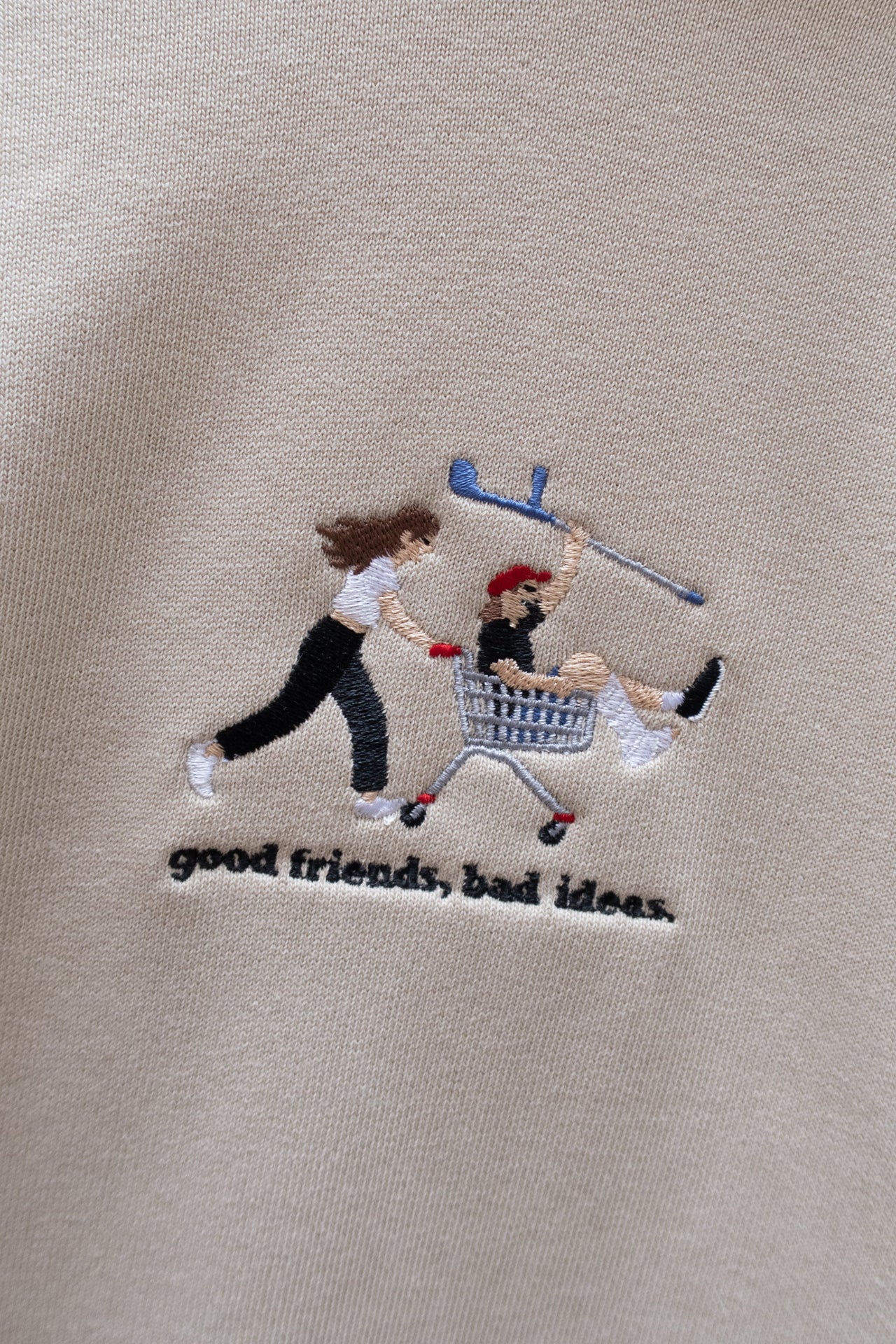 GOOD FRIENDS BAD IDEAS OVERSIZED HOODIE