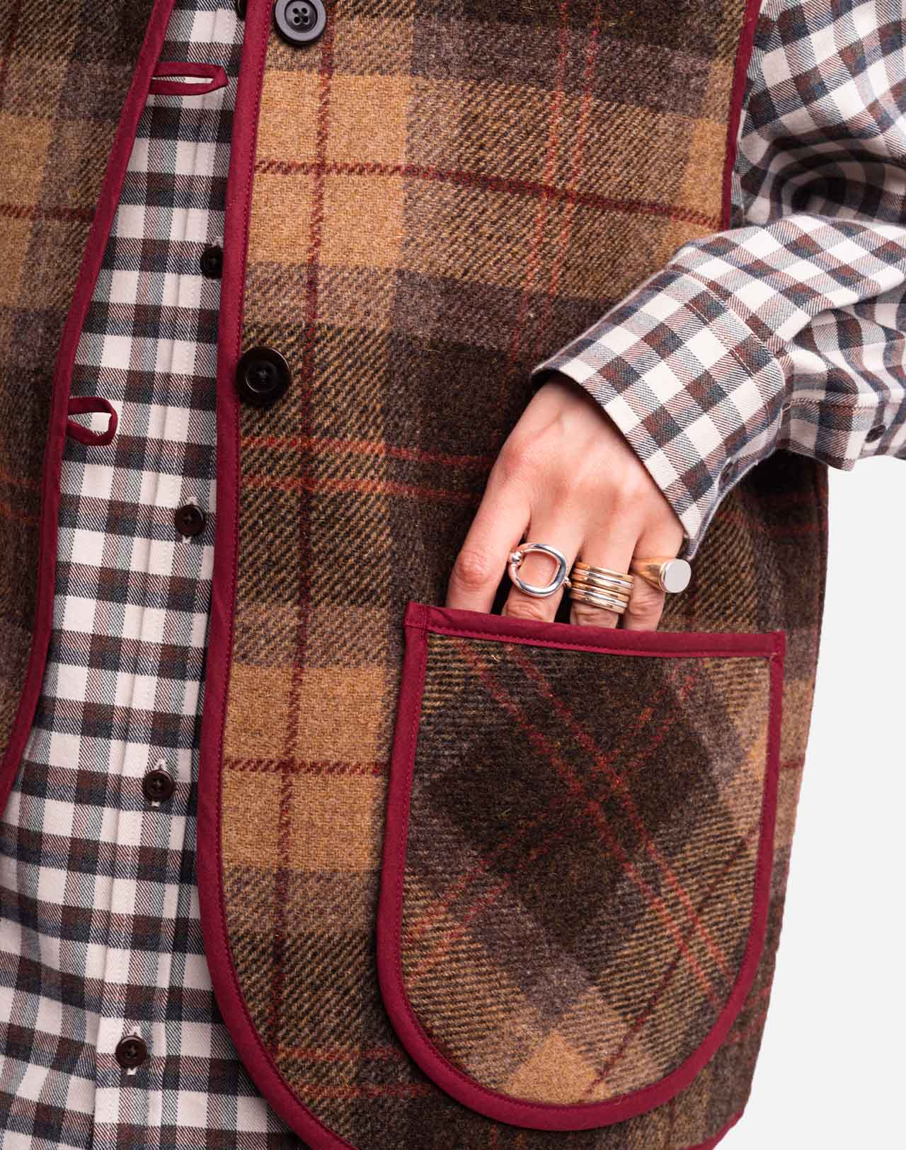 Sleeveless Shepherd Jacket
