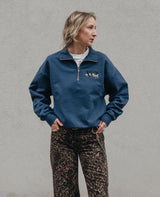 Wild Horses Oversized Half-Zip Sweatshirt