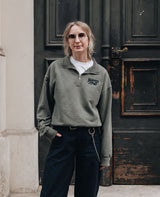Panther Oversized Half-Zip Sweatshirt