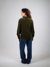 VESTE WORKER CÔTELÉ VERT OLIVE