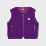 Women’s sleeveless sherpa zip jacket - Purple