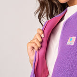 Sherpa Zip Vest - Purple