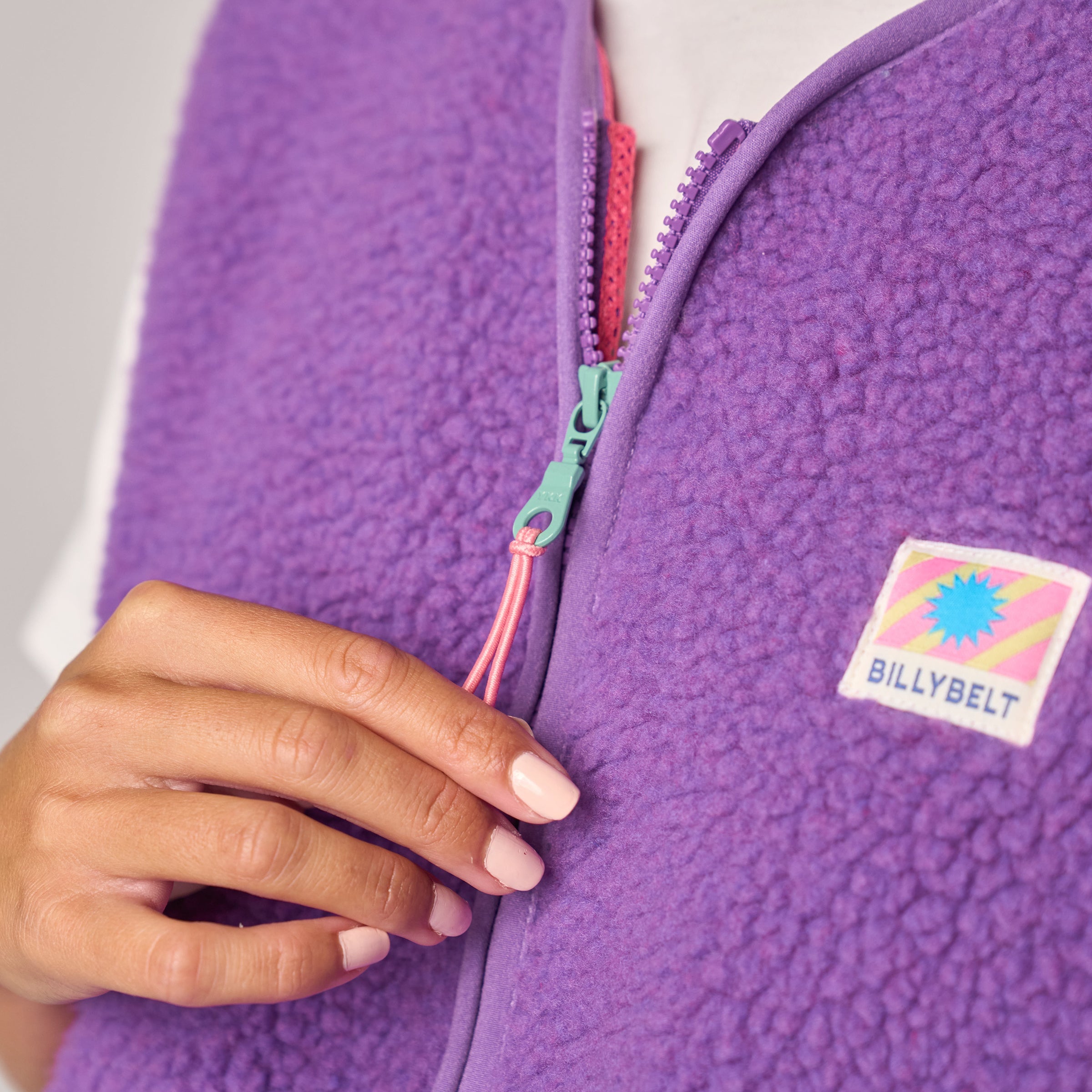 Sherpa Zip Vest - Purple