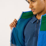 Sleeveless Sherpa Jacket Ivory/Green