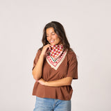 Small women’s 100% organic cotton scarf Romane - Ecru