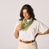 Small women’s 100% organic cotton scarf Romane - Green