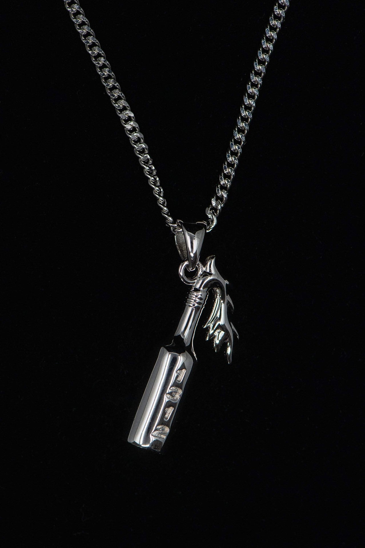 MOLOTOV COCKTAIL PENDANT NECKLACE-goodkidsbadsociety-Jewelry