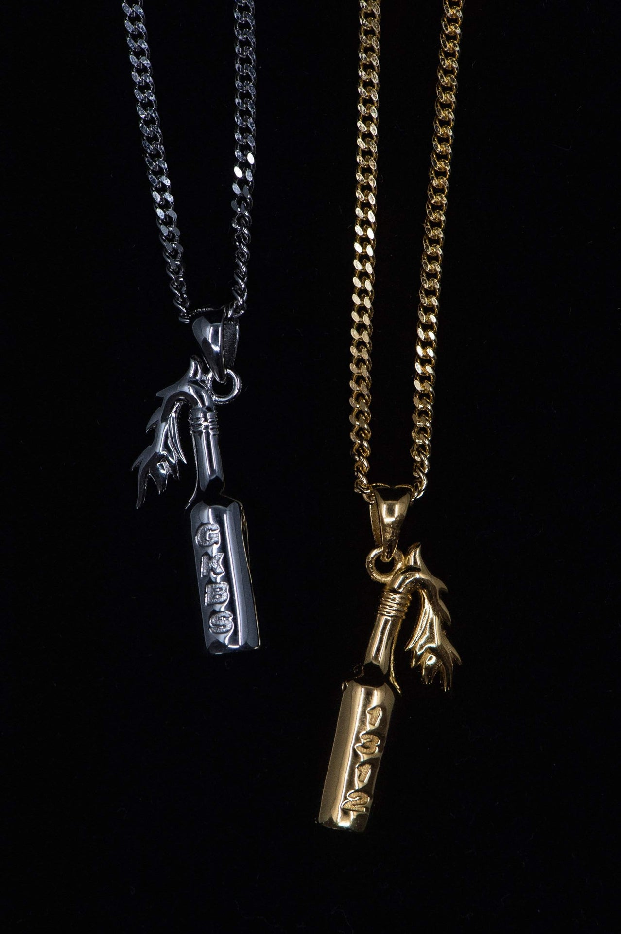 MOLOTOV COCKTAIL PENDANT NECKLACE-goodkidsbadsociety-Jewelry