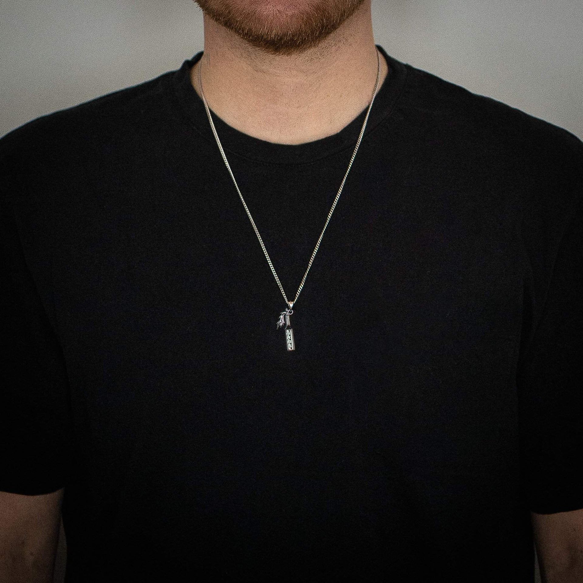 MOLOTOV COCKTAIL PENDANT NECKLACE-goodkidsbadsociety-Jewelry