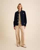 VESTE WORKER CÔTELÉ NAVY