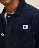 VESTE WORKER CÔTELÉ NAVY