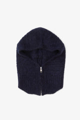 The Alpaca Balaclava with Zip - Deep Sea Navy - AW25