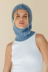 The Alpaca Balaclava Fitted Hood - Glacial Lake
