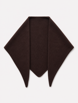 Merino Wool Triangle Scarf (L) - Dark Brown