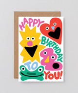 Happy Birthday To You Shapes' Greetings Card