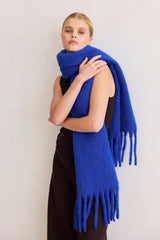 The Reykjavik Scarf with RWS Wool - Electric Blue - AW25