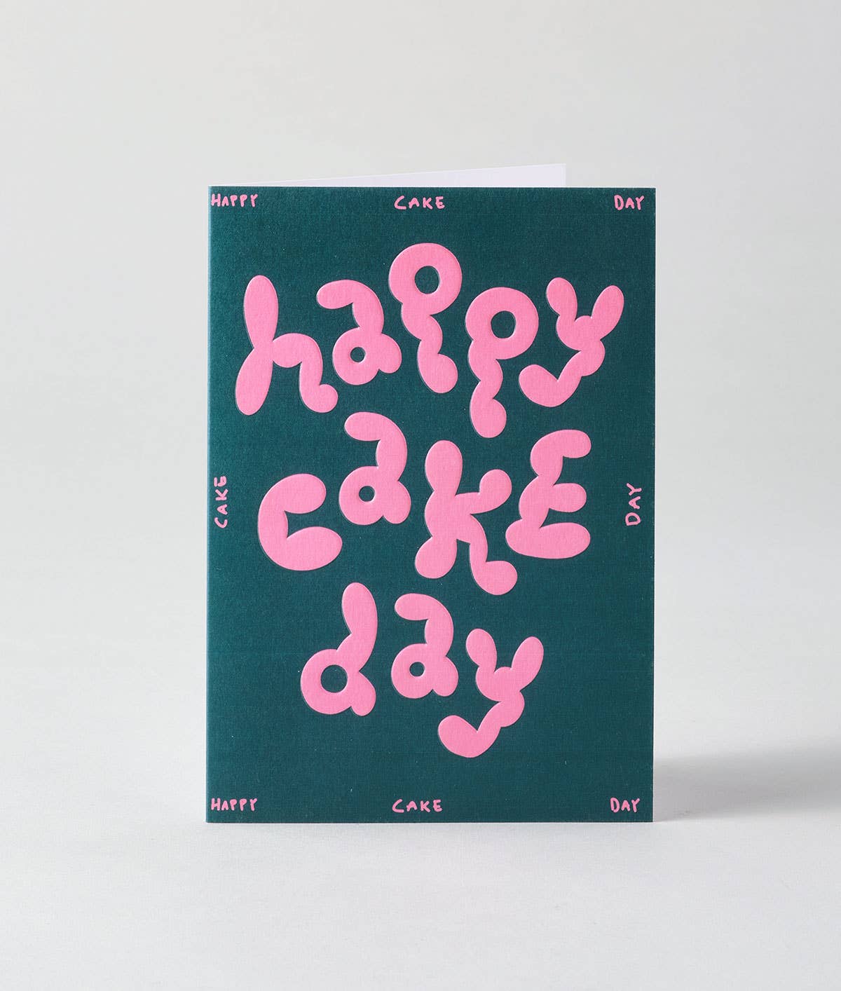 Happy Cake Day' Embossed Greetings Card