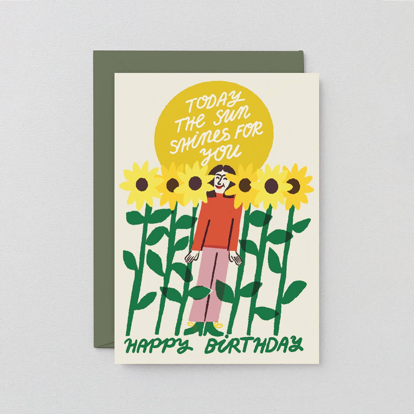 Today The Sun Shines For You Greetings Card