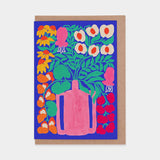 Blushing Pink Vase Greetings Card