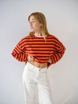 Núria Orange-Burgundy T-shirt
