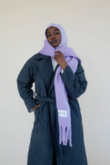 The Alpaca Balaclava Fitted Hood - Lilac - AW23