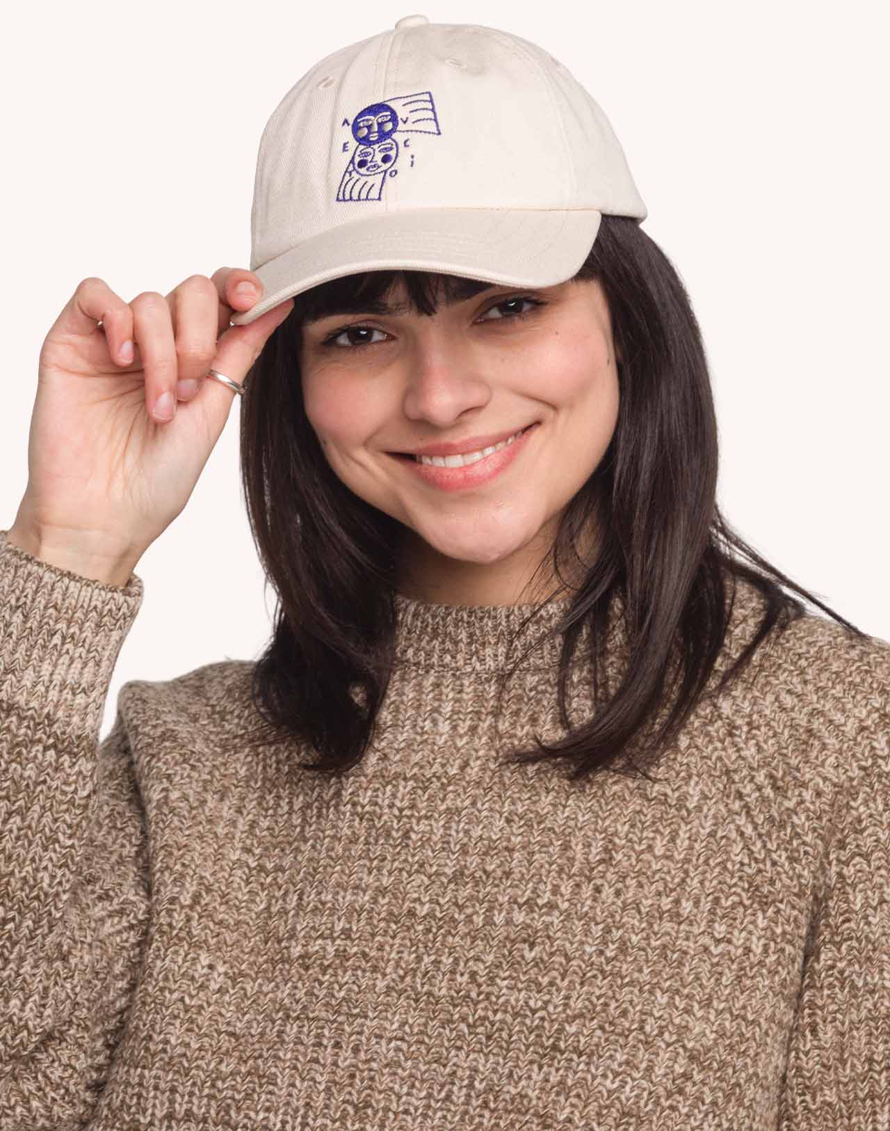 Casquette Six Panel Avec Toi Écru
