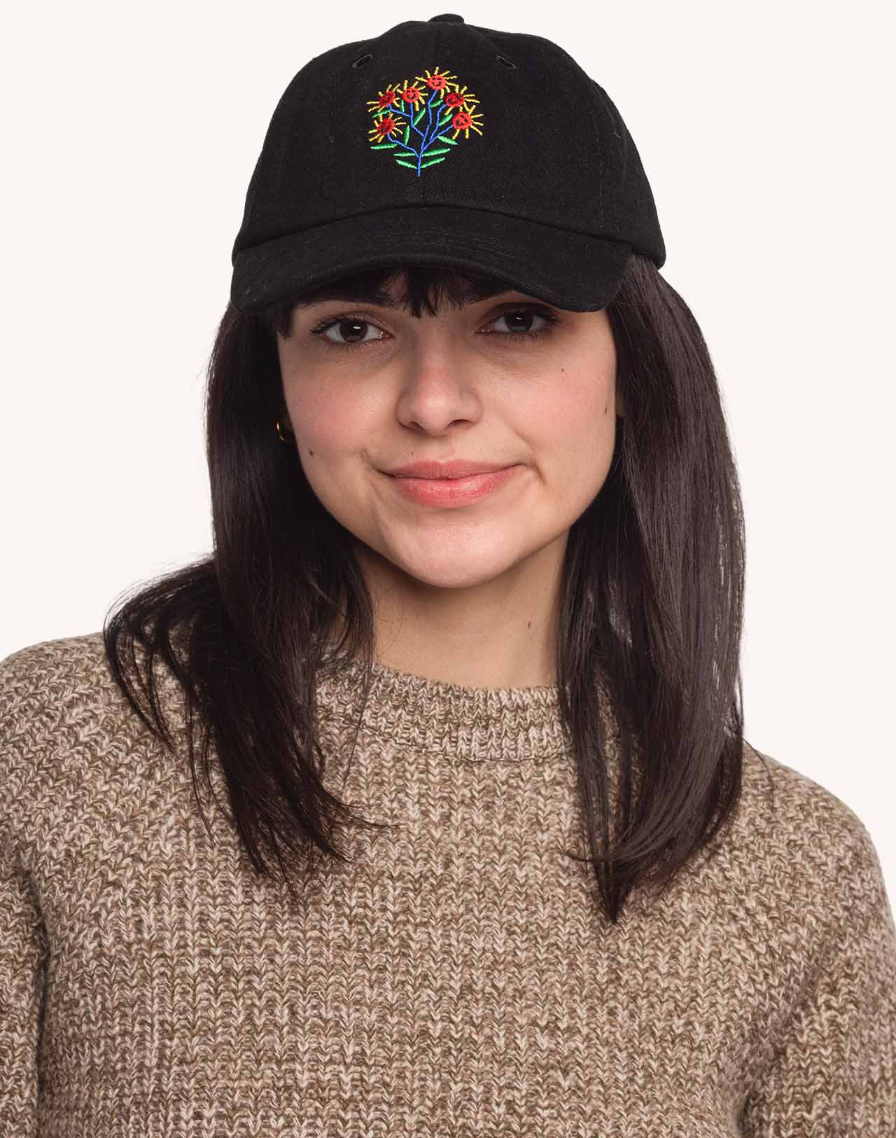 Casquette Six Panel Blossom Yourself Denim Noir