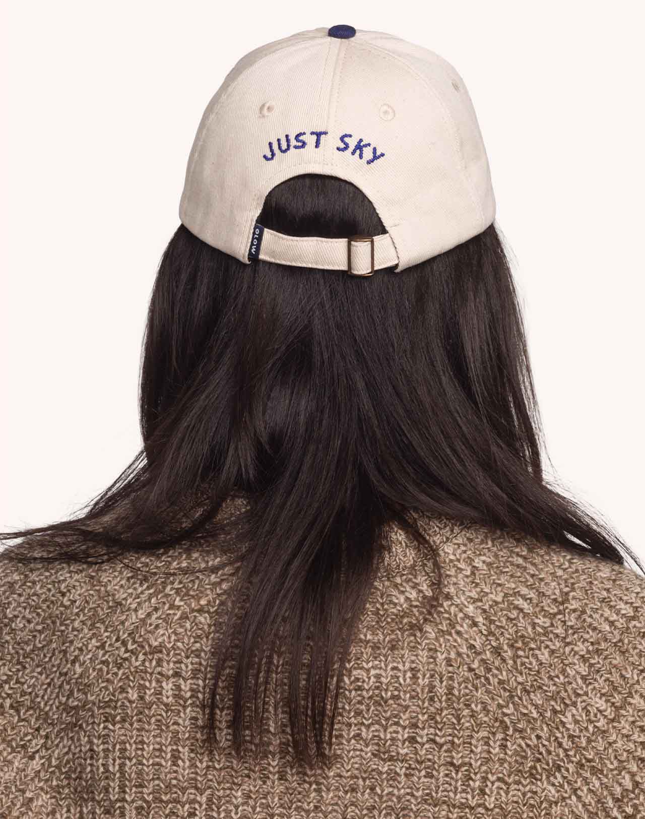 Casquette Six Panel Just Sky Écru & Bleu Outremer