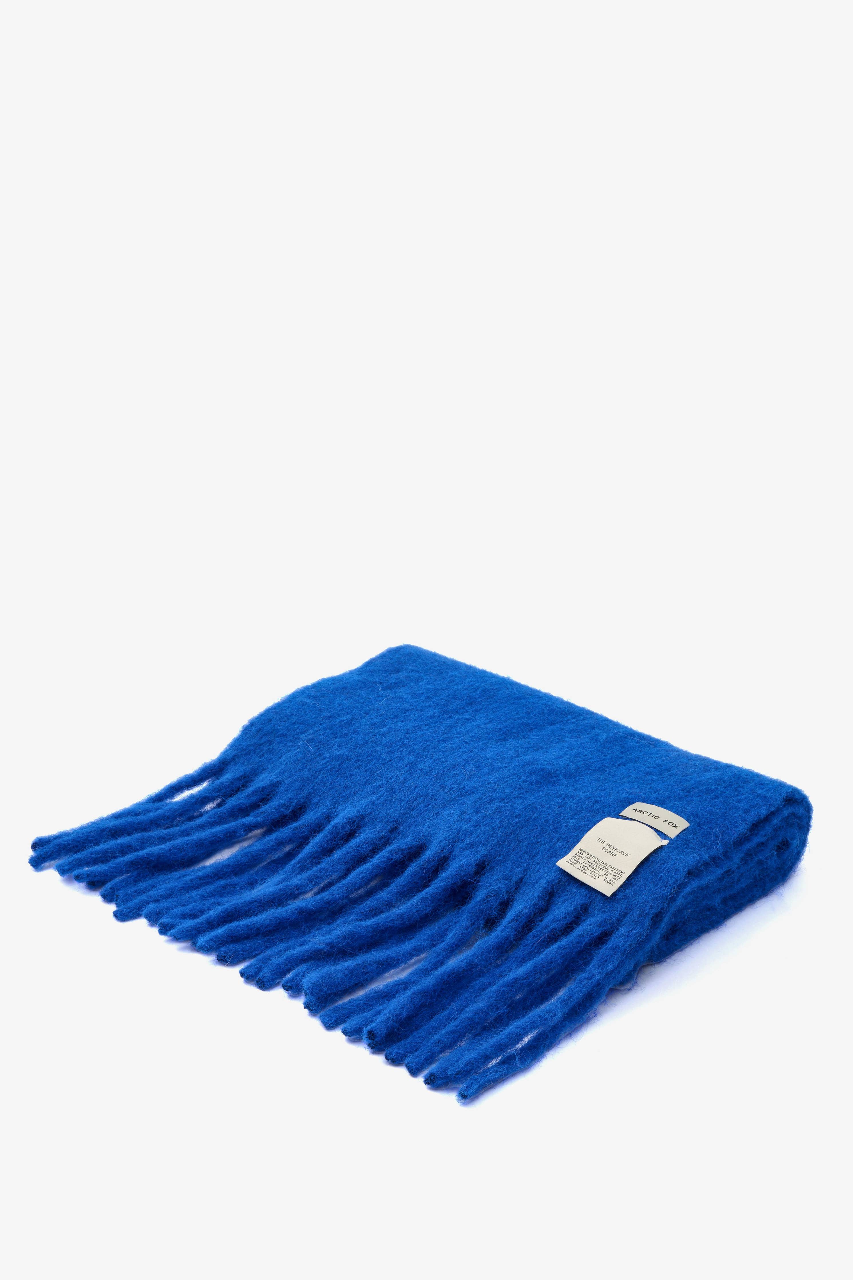 The Reykjavik Scarf with RWS Wool - Electric Blue - AW25