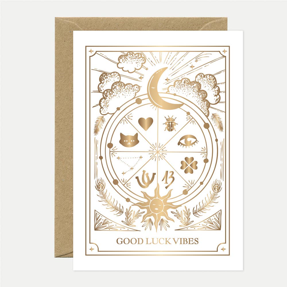 Greeting cards - Gold Good Luck