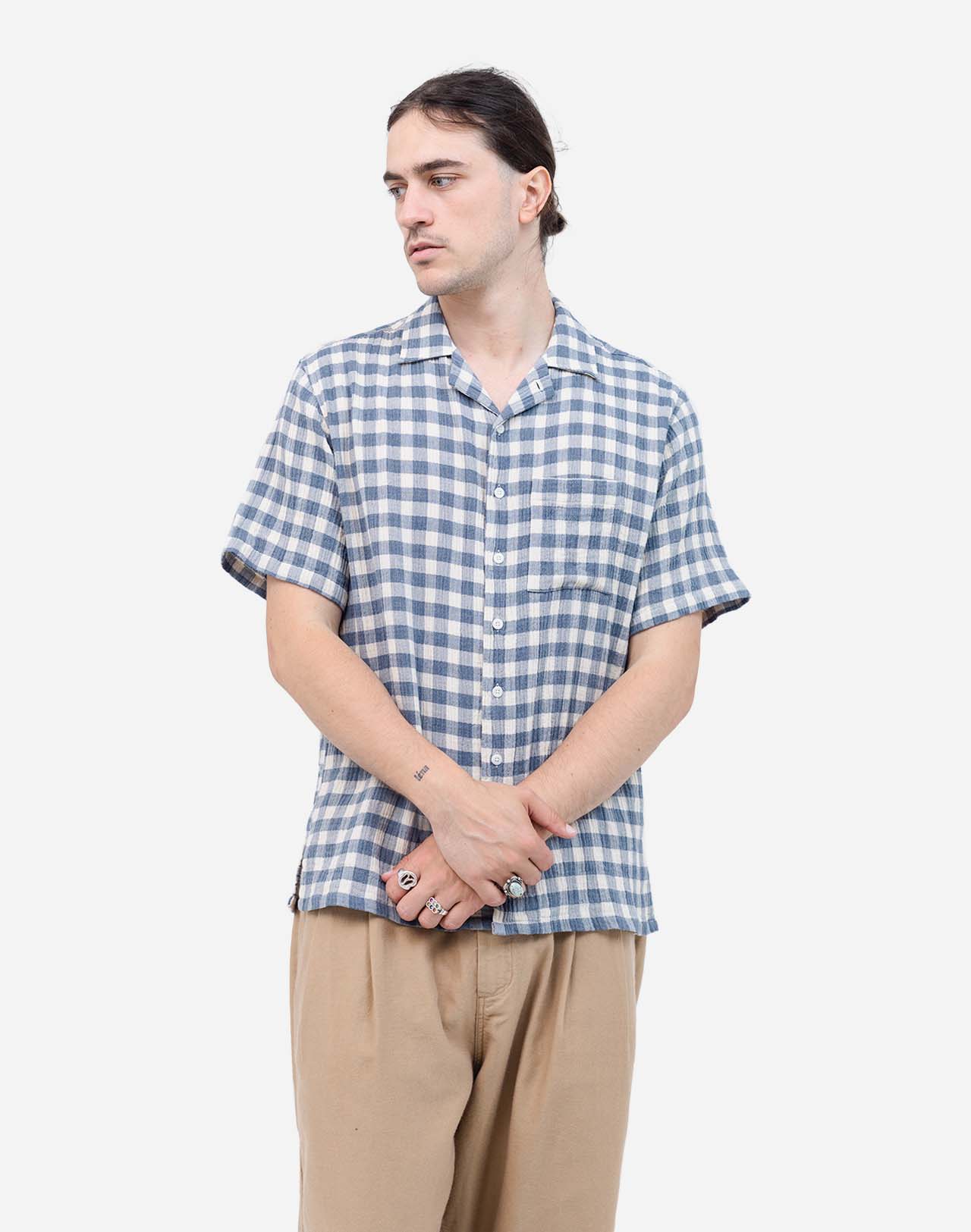 Blue Grey Aloha Piknik Shirt