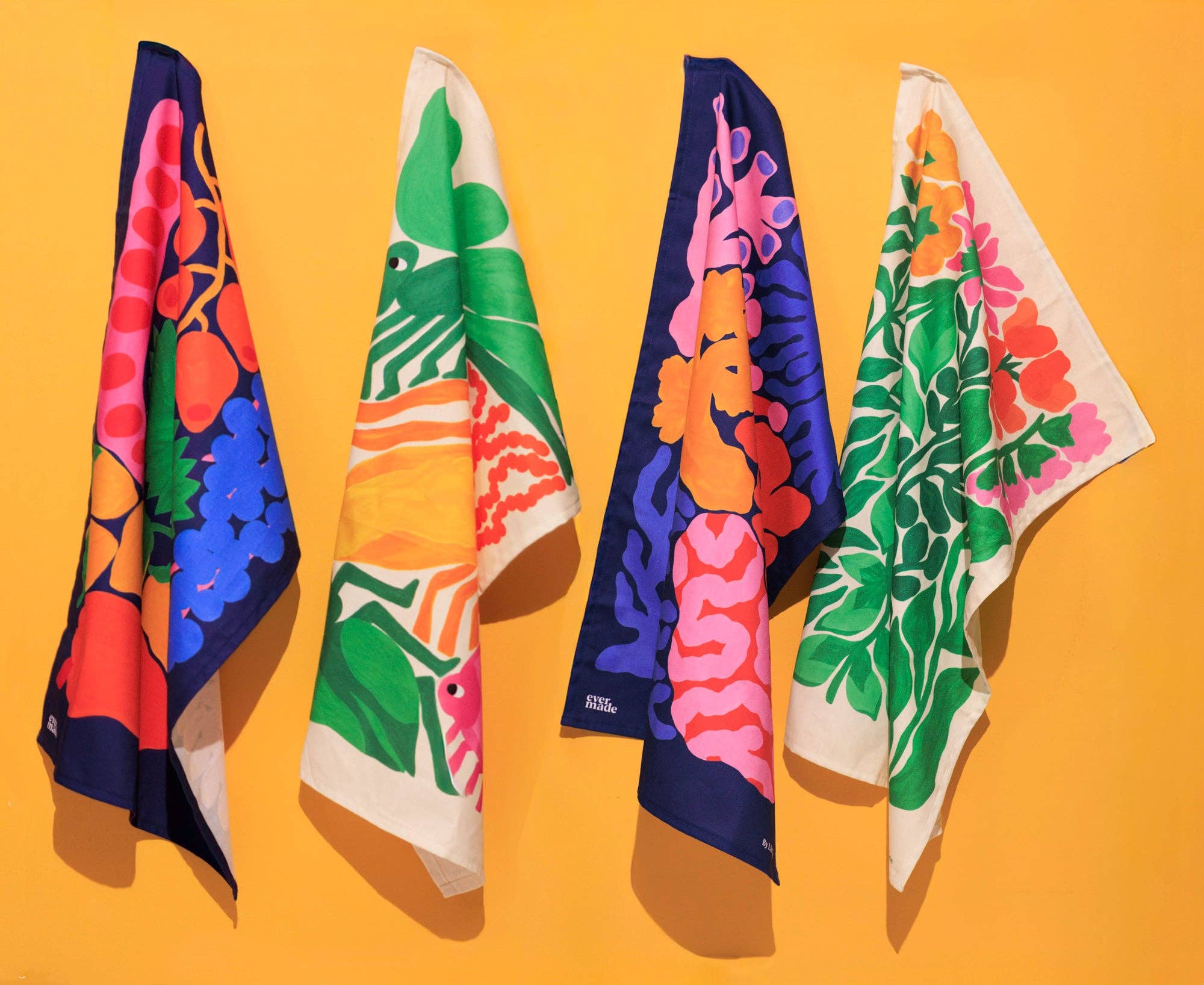 Coral Tea Towel by Liv Lee